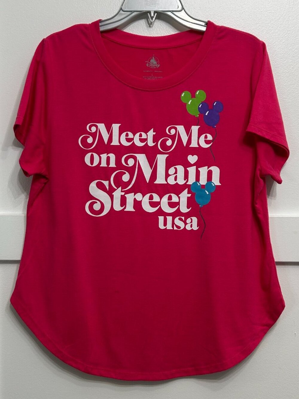 Disney Parks Meet Me On Main Street USA Balloons Shirt Size Large